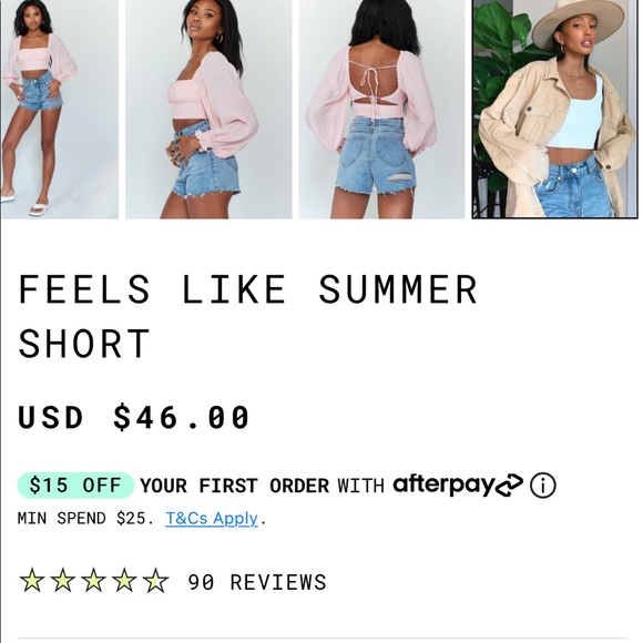 Princess Polly Feels Like Summer Short NWOT - Picture 6 of 11